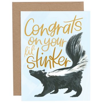 Little Stinker Baby Greeting Card